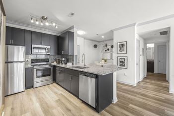Designer flat front cabinetry